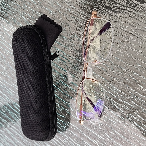 EyeKeeper Fashion Readers Half Rim Readers Gold +1.25 NWT X002MX4FAF - Picture 1 of 4